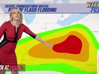 Meteorologist &lpar;Zoey Monroe&rpar; Warns Of Humidity Sliding In As &lpar;Michael Vegas&rpar; Slides His dick In Her Pussy - Look Ather Now