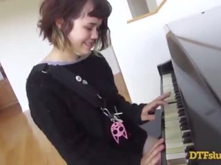 YHIVI clips OFF PIANO SKILLS FOLLOWED BY ROUGH x rated film AND CUM OVER HER FACE! - Featuring: Yhivi / James Deen